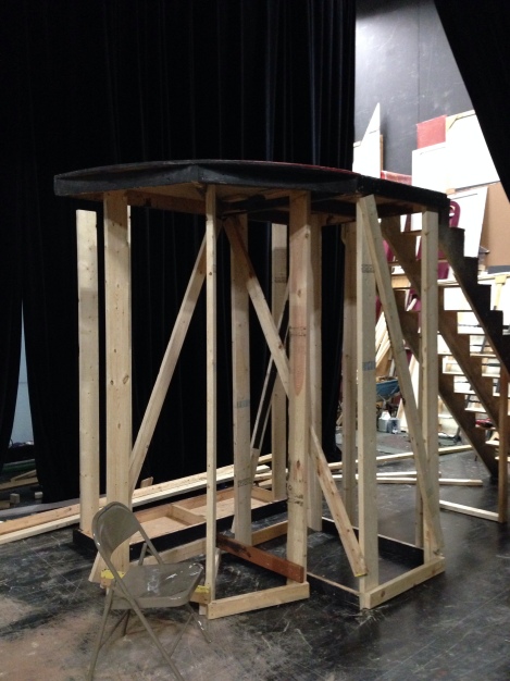 The 9 ft base for Rapunzel's tower.